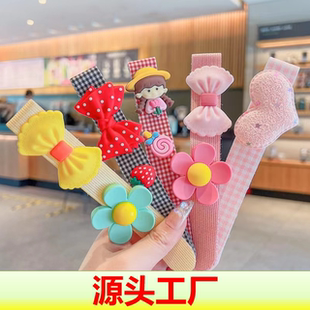 儿童魔术贴发箍女童粘碎发神器发带夏季小女孩头箍长款刘海贴发帖