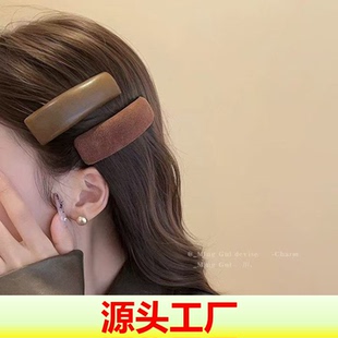 女童韩系复古碎发bb夹儿童刘海前额发夹宝宝不伤发气质千鸟格发卡