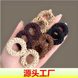头绳女扎头发橡皮筋高弹力黑色发绳扎头绳皮套成人绑马尾编织发圈