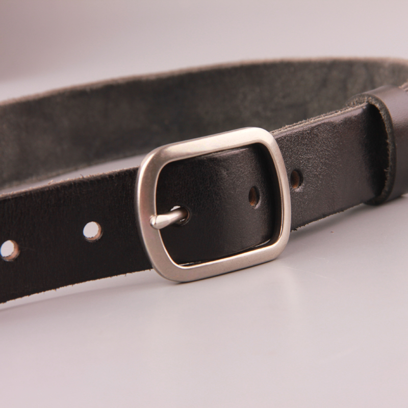 简约休闲头层牛仔光身软面皮带