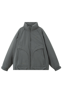 平铺  2025冬季男士立领白鸭绒羽绒服 7631 P185 灰色图片