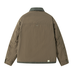 标50绒2025冬季男士白鸭绒轻薄翻领羽绒服  6071 P190 咖啡色图片