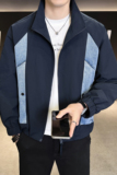 模特2026春装新款立领夹克衫26502P125蓝色穿到200斤，男装夹克，电商D227