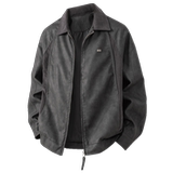 平铺2025年秋装男士机车皮衣PU皮夹克外套25619P140黑色，男装夹克，电商D227