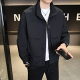 模特2026春装新款立领夹克衫882601P115卡其穿到200斤，男装夹克，电商D227