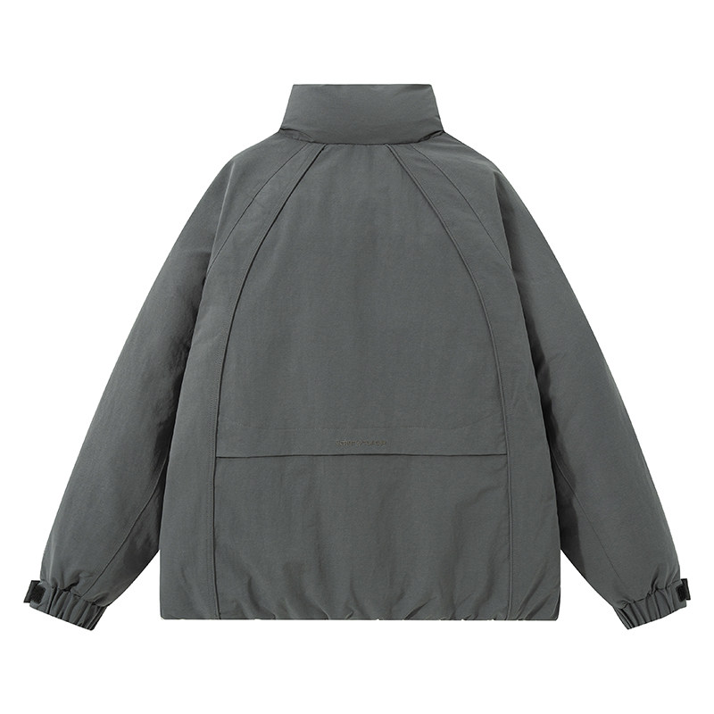 平铺2025冬季男士立领白鸭绒羽绒服7631P185灰色,男装羽绒服,电商D227