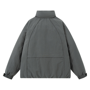 平铺  2025冬季男士立领白鸭绒羽绒服 7631 P185 黑色图片