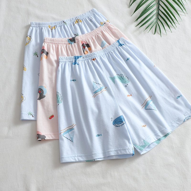 儿童睡裤纯棉宽松短裤居家薄款小孩夏季肥大童家居女童男童睡衣裤