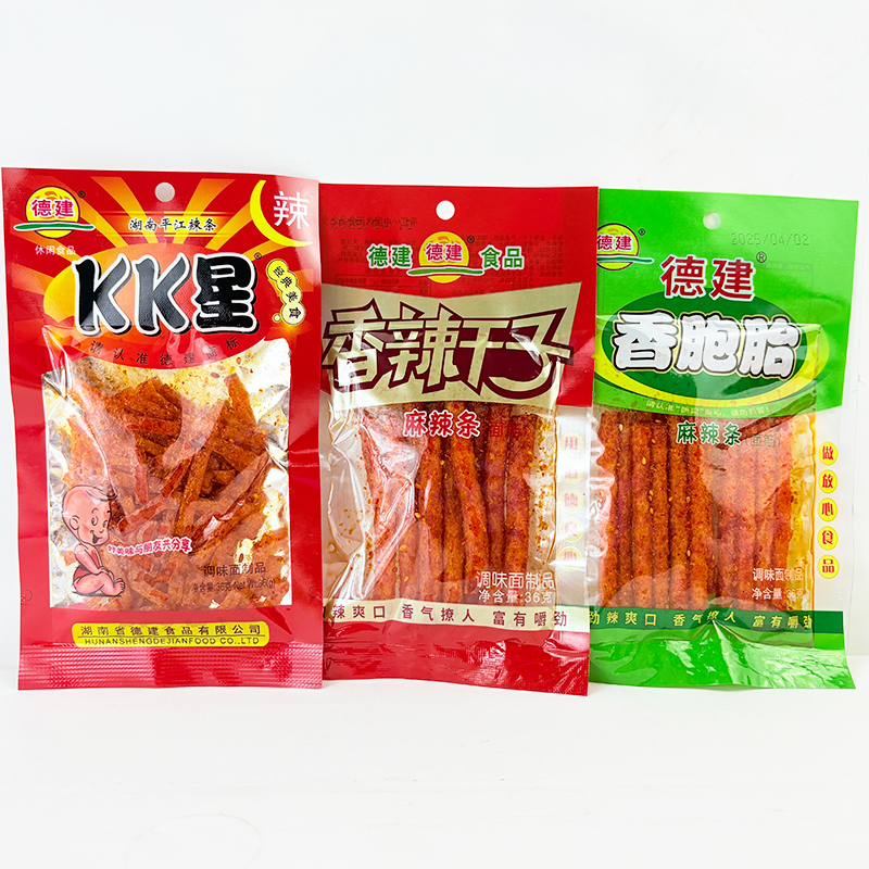 德建香辣干子麻辣条大包面筋香胞胎儿时怀旧麻辣休闲零食品包邮