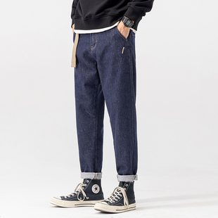 牛仔裤 9分裤 直筒宽松棉弹休闲潮牌百搭九分裤 新款 子 2024春季 男士