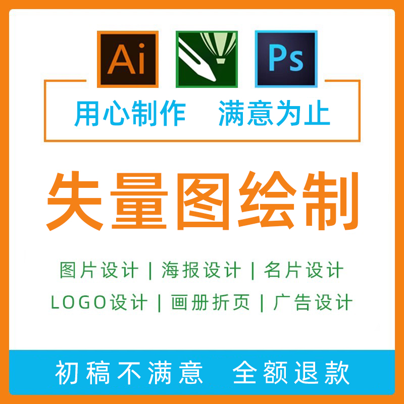 ai画图代画矢量图制作线稿cdr绘图制图案ps海报图片排版海报设计