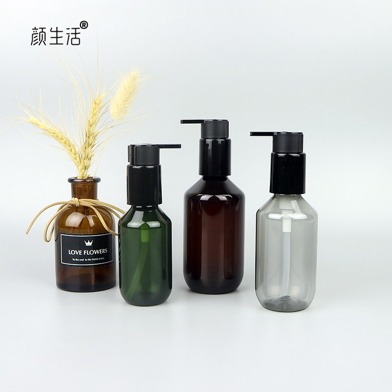卸妆油山茶按摩精油分装瓶按压式带开关锁洗发沐浴爽肤乳旅行便携图片