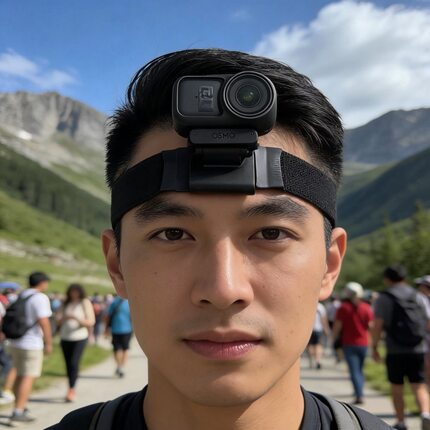适用大疆NANO头带Dji Osmo拇指相机头戴支架第一视角配件带铁片