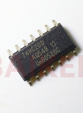 74HC20D SOIC-14 贴片 门和反相器 逻辑IC 与非门IC 2通道 1.27mm