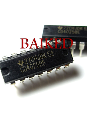 CD4025BE 逻辑 栅极和逆变器 DIP-14 直插 或非门 进口正品