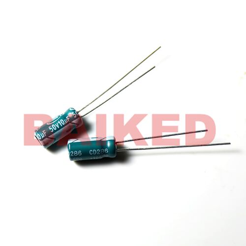 直插电解电容YST 50V10UF CD286 +105度  5*11毫米 墨绿色 5X11MM