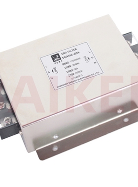 EMI FILTER SGAH6-60A 额定电压115/250VAC 工作频率50/60HZ 60A