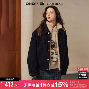 ONLYTEDDY BEAR泰迪熊联名绒里牛仔外套女|123154010