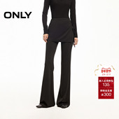 新款 假两件腰侧交叉绑带舒适喇叭裙裤 长裤 ONLY2026春季 休闲裤 女