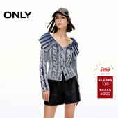 新款 复古渐变水洗大翻领毛衣开衫 针织衫 ONLY2026春季 女 12513B011