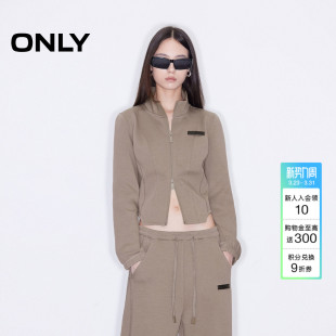 新款 拉链开衫 简约经典 纯色立领显瘦短款 卫衣上衣女 款 ONLY2026春季