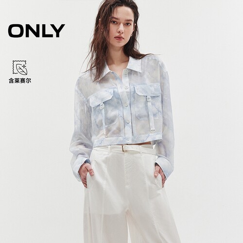 ONLY松弛轻薄宽松短款衬衫上衣