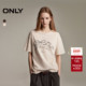 ONLY2026春季 T恤女 短袖 新款 慵懒松弛感复古蝴蝶结印花宽松阔版