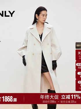 ONLY100%绵羊毛毛呢大衣