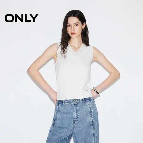 ONLYV领设计马甲针织衫上衣