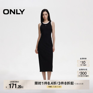 连衣裙女 圆领中长款 124361003 休闲简约无袖 ONLY夏季