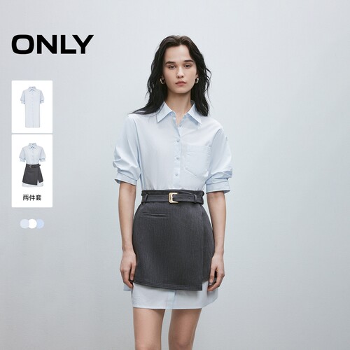ONLY衬衫短裙显瘦套装连衣裙