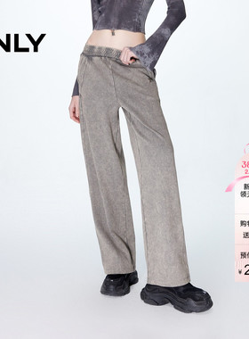 ONLY冬季简约做旧设计显瘦直筒长裤休闲裤子|12431D001