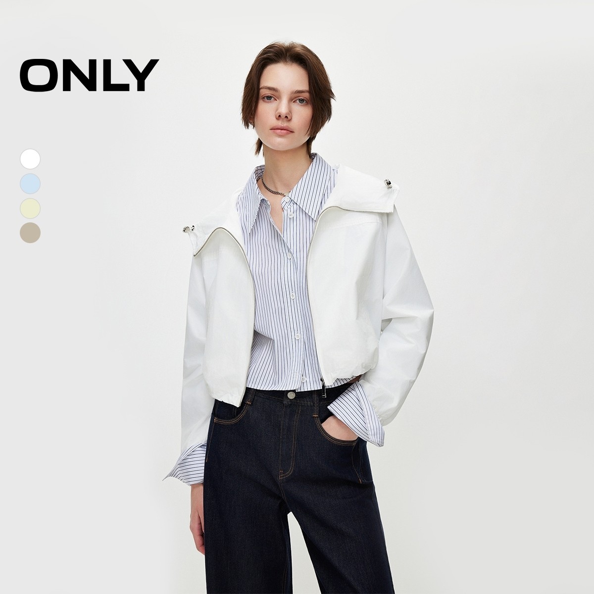 ONLY2026春季新款纯色连帽实用双口袋设计插肩宽松开衫风衣外套女,女装/女士精品,风衣,淘宝优惠券,粉丝福利购,淘宝优惠卷