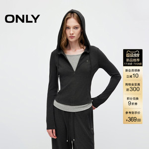 ONLY棉花糖卫衣假两件连帽