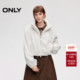 花苞下摆设计简约纯色短款 ONLY2025冬季 新款 柔软毛绒棉服外套女