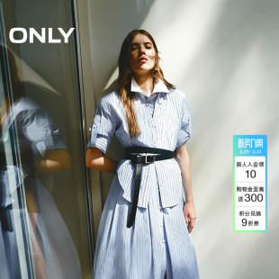 女 袢V领宽松落肩衬衫 125231001 上衣通勤风实用两穿袖 ONLY夏季