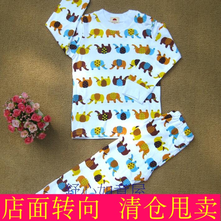 男童女童宝宝春秋童装家居服莱卡棉儿童内衣套装弹力棉毛衫棉毛裤