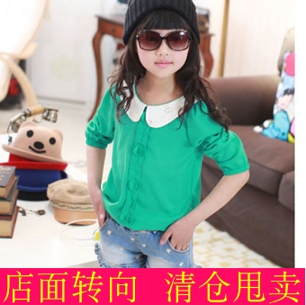 童装新款女童牛仔短裤百搭牛仔花边短裤热裤休闲短裤纯棉短裤