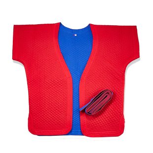 中国式摔跤中国跤跤衣专业训练比赛型红蓝双面加厚褡裢传统摔跤服