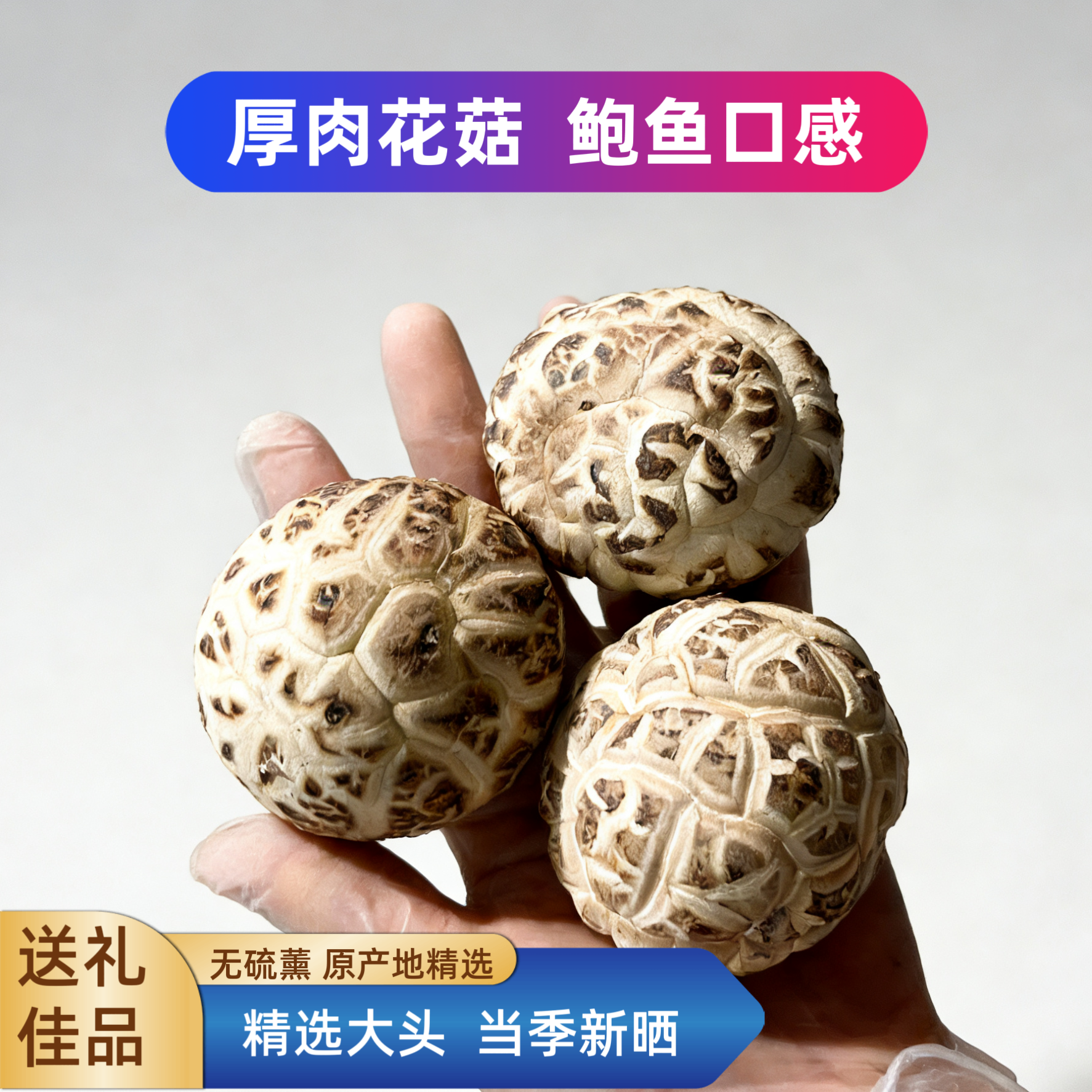 精选大个花菇干货新鲜厚肉干菌菇冬菇蘑菇菌菇煲汤材料送礼佳品