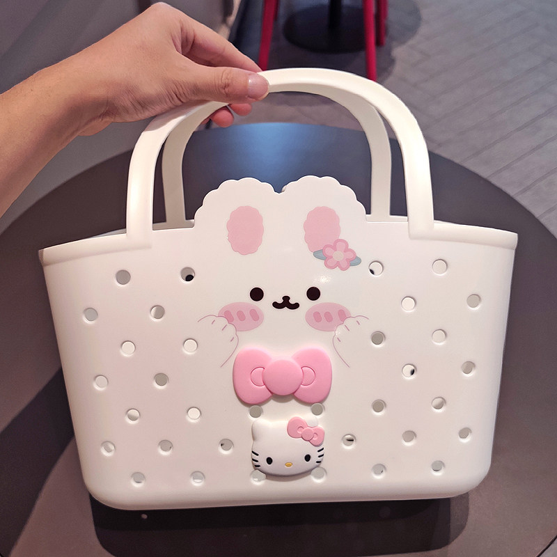 洗澡手提篮可爱兔子洗漱篮学生宿舍家用浴室沥水收纳篮子澡堂篮子,收纳整理,洗澡篮,淘宝优惠券,粉丝福利购,淘宝优惠卷