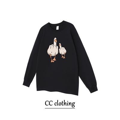 美式秋冬高级感纯棉T恤