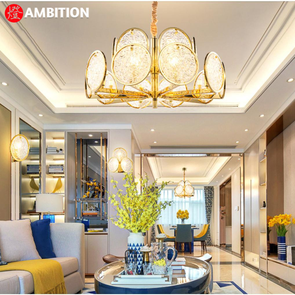 轻奢后现代风客厅软装卧室灯