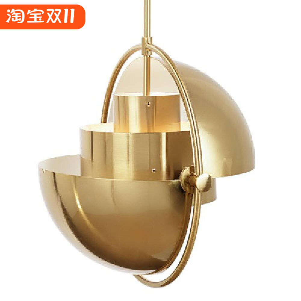 北欧吊灯后现代设计师金属吊灯餐厅书房卧室半圆型吧台百变形吊灯