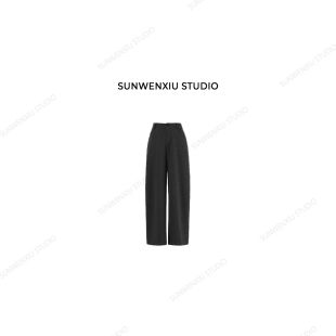 极简一粒扣垂感西裤 私服西裤 拉毛质感会起球 studio店 swx
