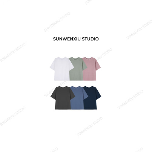 swx studio 复活款 经典夏季天丝亚麻无性别慵懒宽松休闲T恤264B
