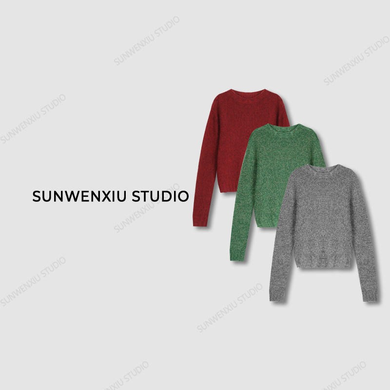 孙文秀studio慵懒宽松套头无边羊毛羊绒莱赛尔柔软针织花纱毛衣女,女装/女士精品,毛衣,淘宝优惠券,粉丝福利购,淘宝优惠卷