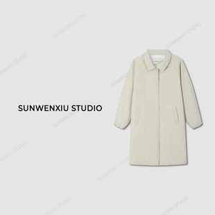 孙文秀STUDIO“阿那亚”羊毛填充保暖抗风大被子极简韩系外套