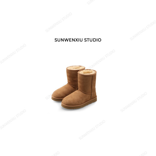 swx studio 雪地靴 羊皮毛一体超级保暖经典款中筒冬季雪地靴011