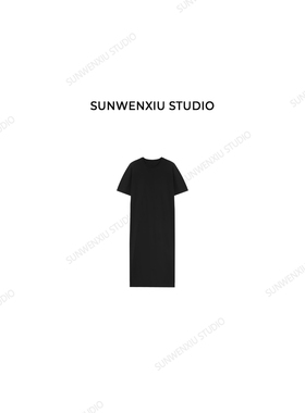 swx studio 去繁就简 极简显瘦显高夏季天丝羊毛针织连衣裙1109